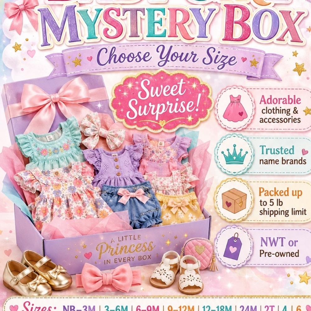 Sweet Surprise Mystery Box Kids Doll Clothes - Pink & Purple Set